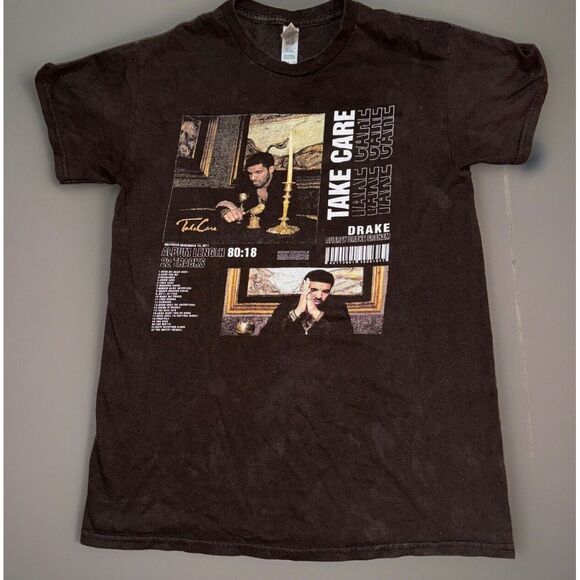 Other - Men's 2012‎ Drake take care album Graphic Shirt Small Black